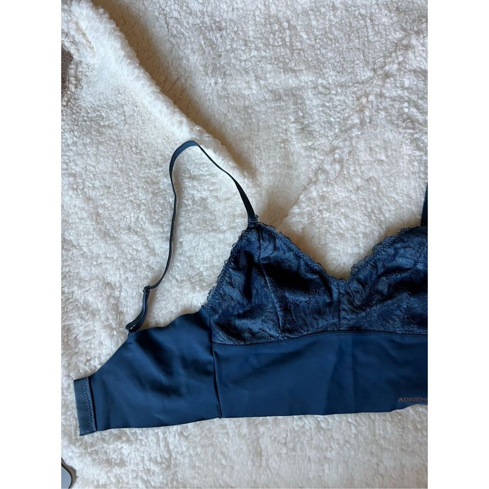 Adrienne Vittadini Deep Blue Bralette w Bra Snap Closure - Size S